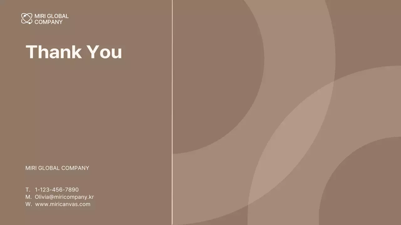 A simple brown and beige company profile