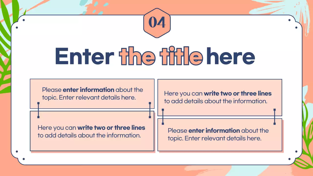 Colorful Tropical City Newsletter Presentation