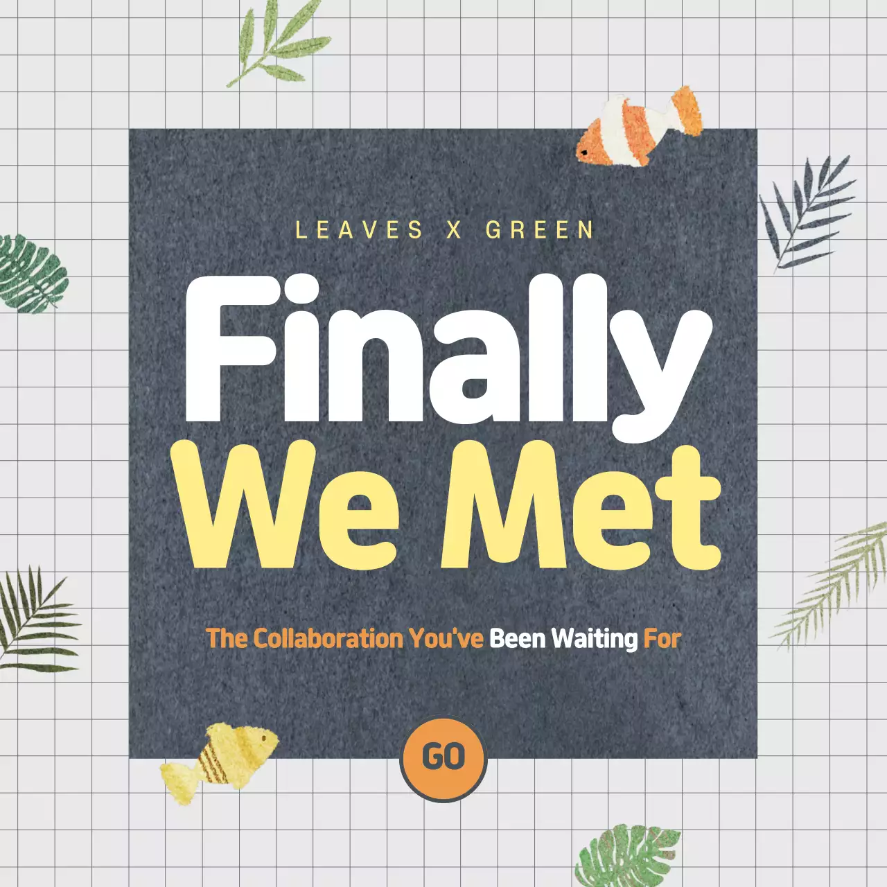 Grey Modern Collaboration Promotion Instagram Post