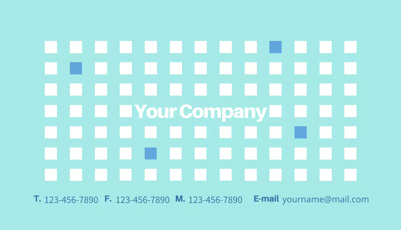 Mint Minimal Business Card