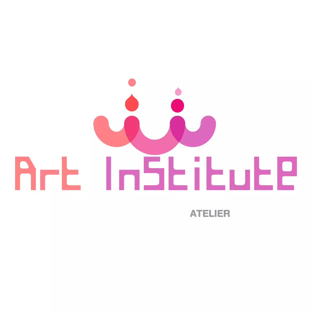 Pink Modern Art Invitation Logo