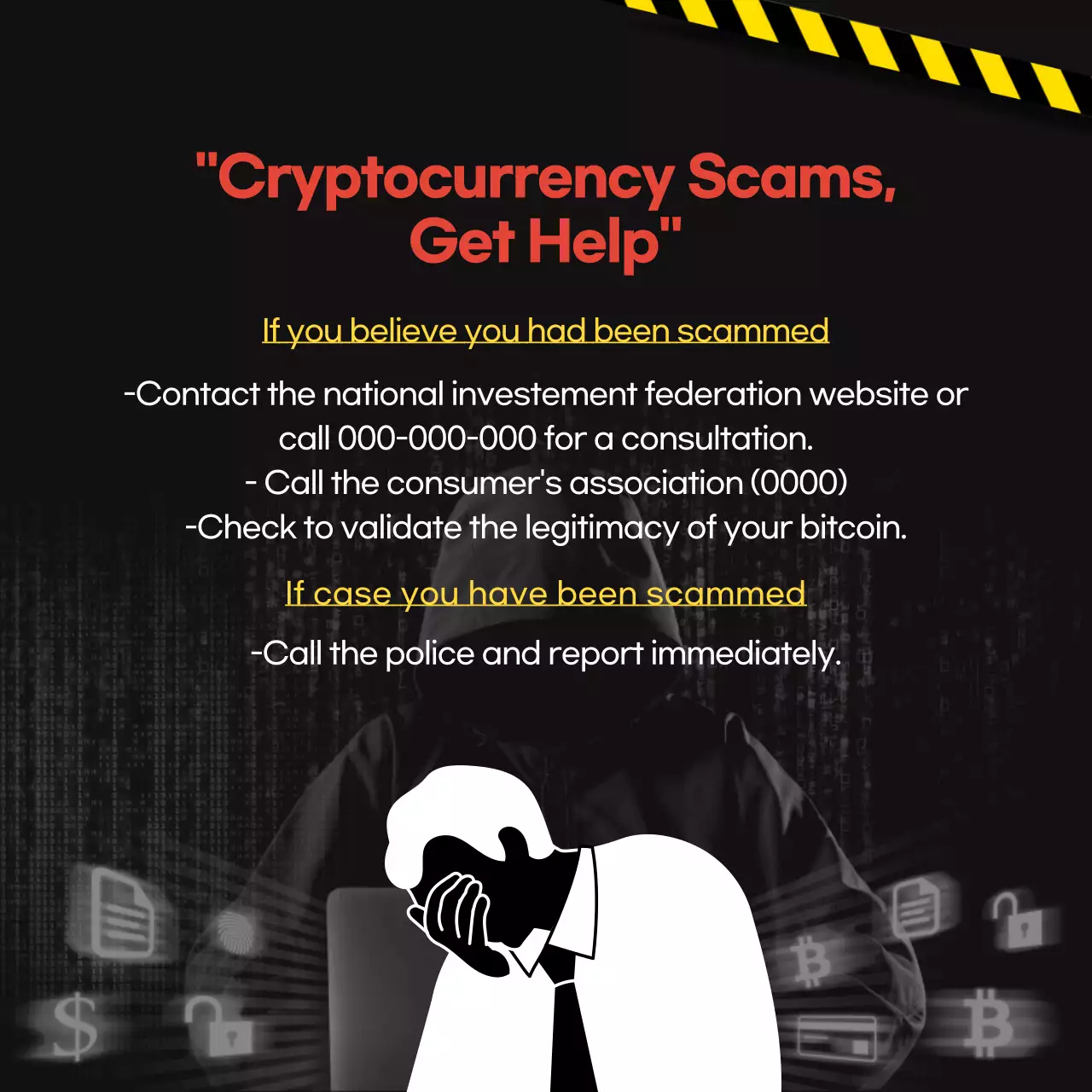 Black Modern Bitcoin Guide Instagram Carousel