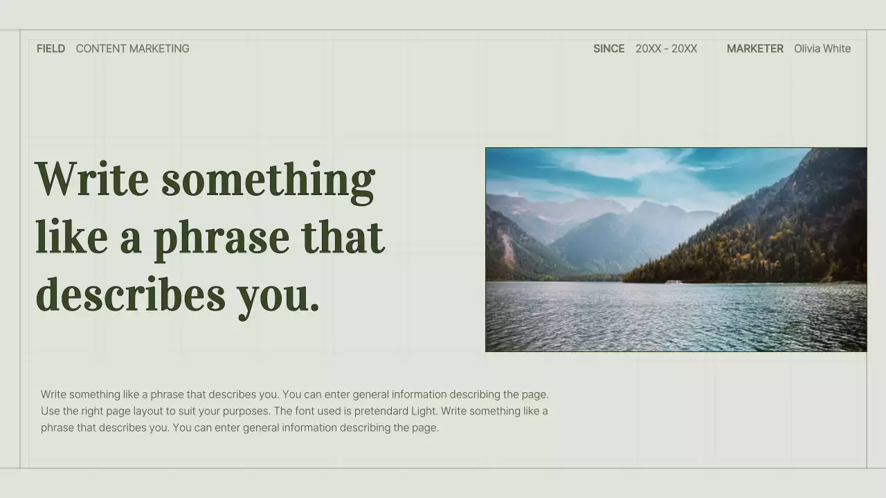 Danh mục nhà tiếp thị nội dung với khái niệm lưới đơn giản màu xanh lá cây