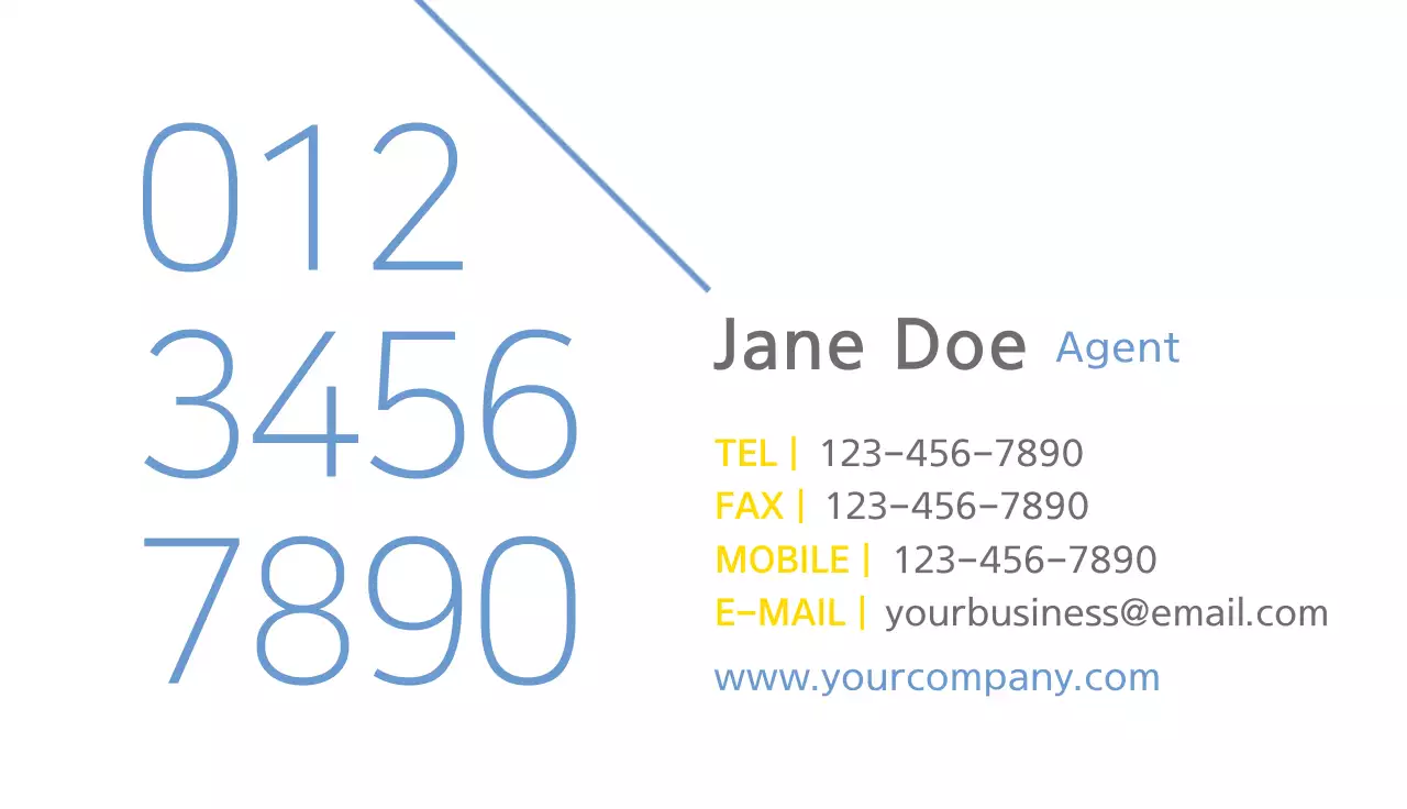 Blue Modern Real Estate Business Card