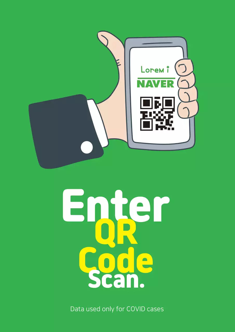 Ilustrasi Hijau Label lembar masuk korona yang rapi