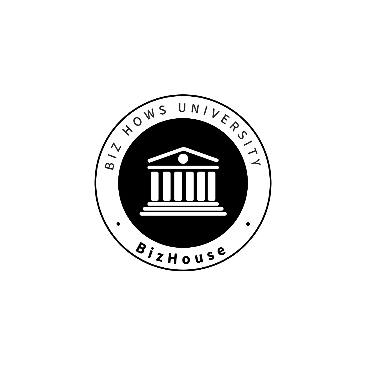 Clean, amble logo style in white and black for schools and clubs