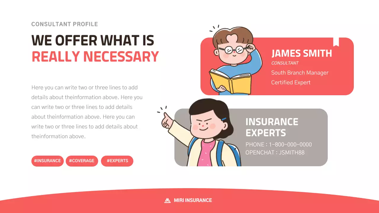 Cute pink children's insurance proposal