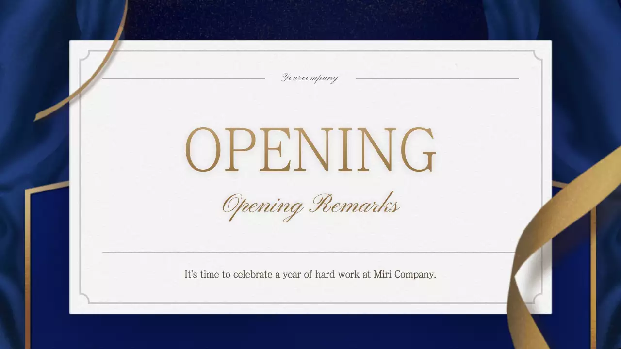 Blue Elegant Party Invitation Presentation