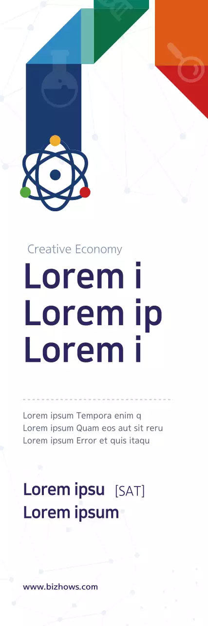 Banner de promoção da ciência moderna branca