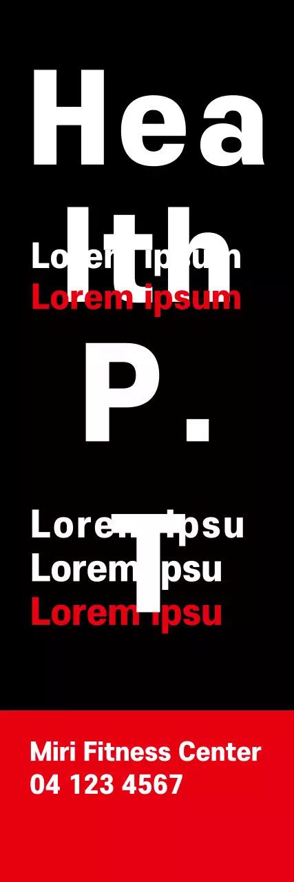Banner promocional de fitness em negrito preto