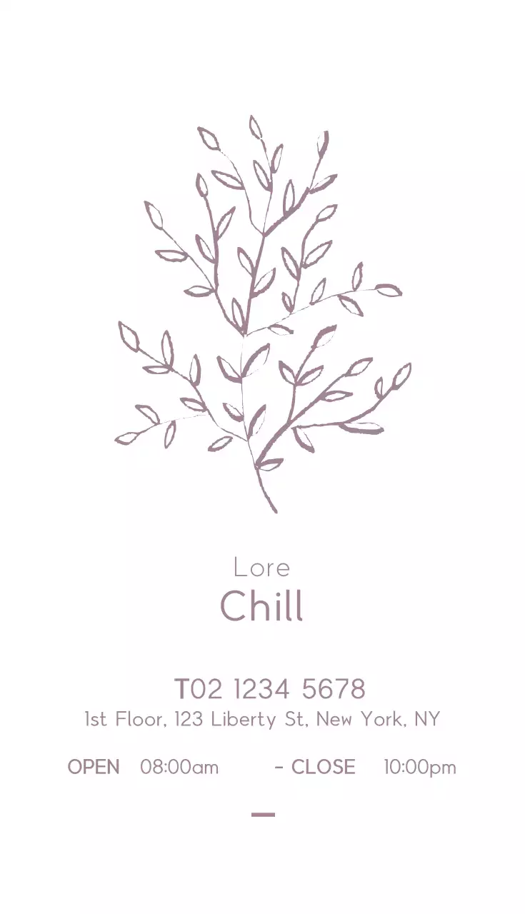 Cartão de visita promocional de cuidados com a pele minimalista roxo