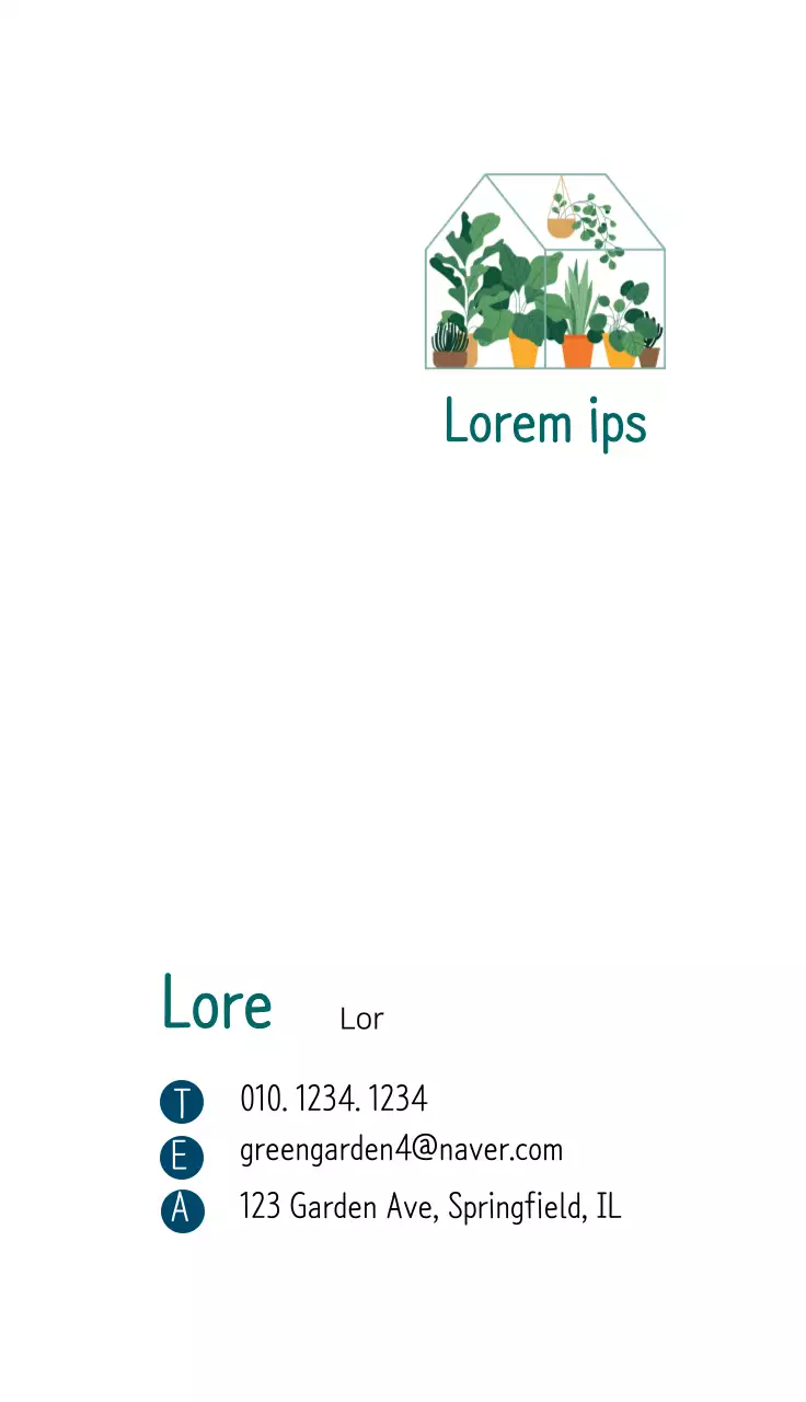 Danh thiếp cây xanh tối giản