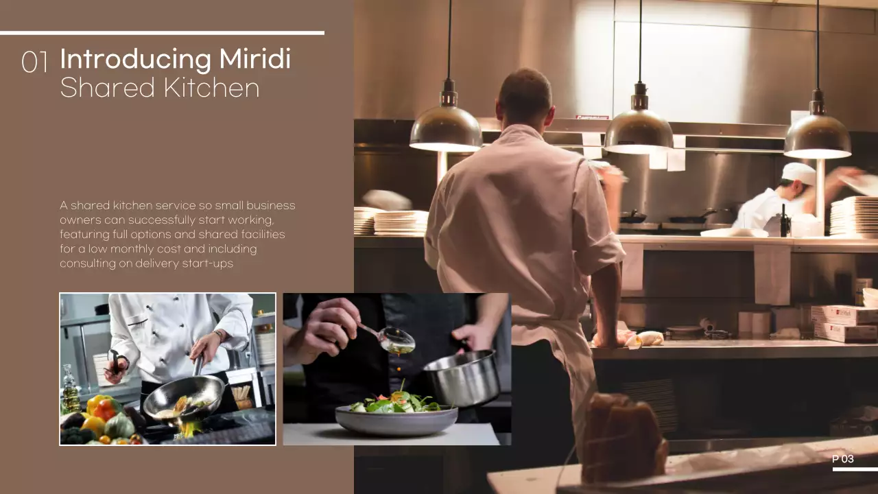 Brown Simple Shared Kitchen Entry Proposal Presentation PPT