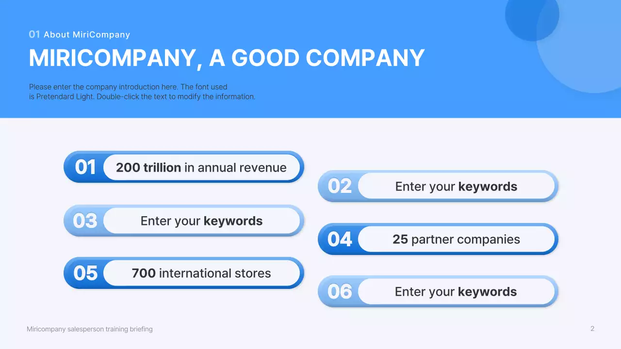 Salesperson training briefing with blue, three-dimensional shapes
