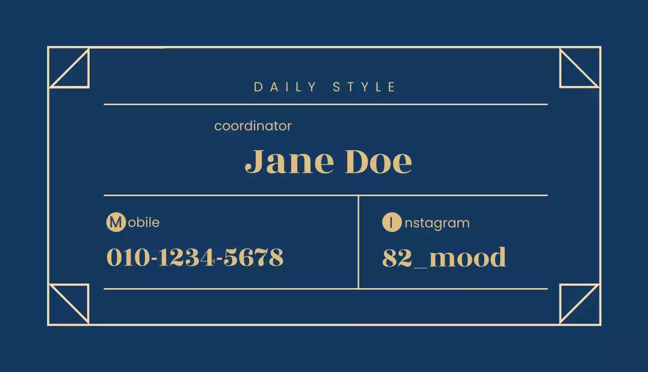 Navy Elegant Business Card