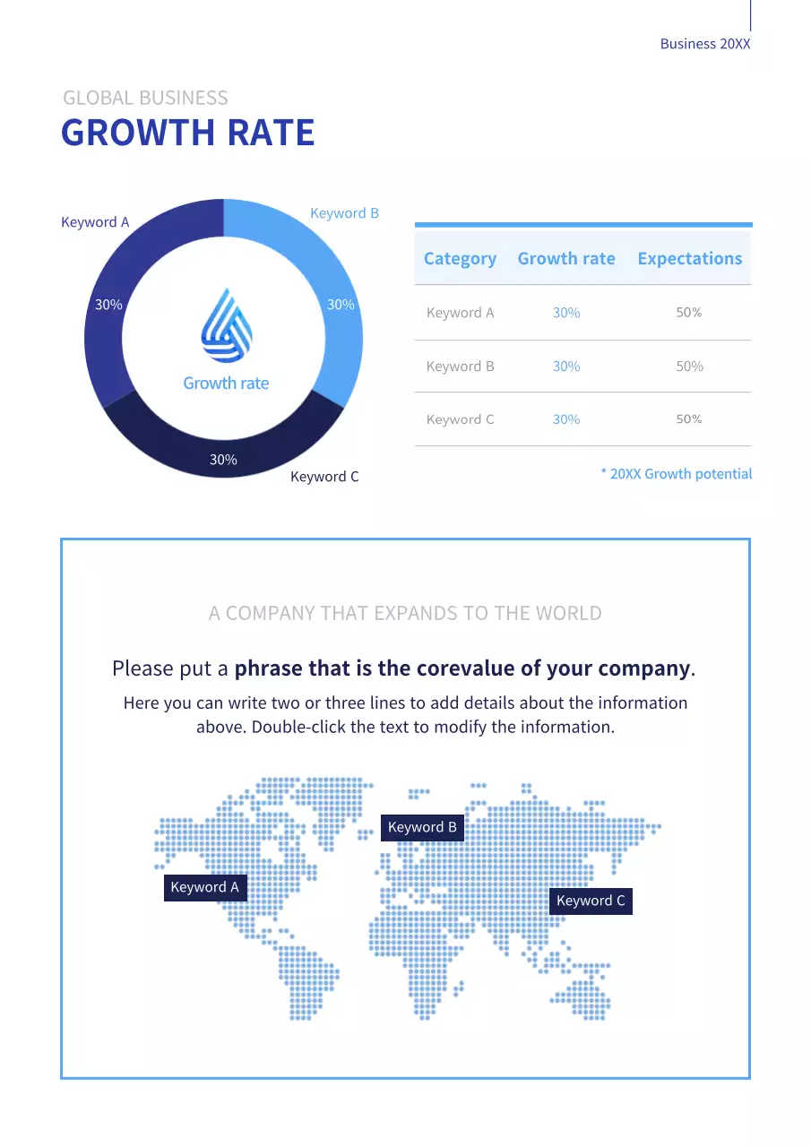Blue Business Global About Us Theme (Vertical Corporate Documentation)