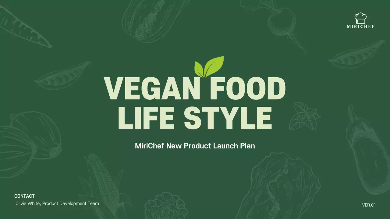 Green Minimal Vegan Plan Presentation