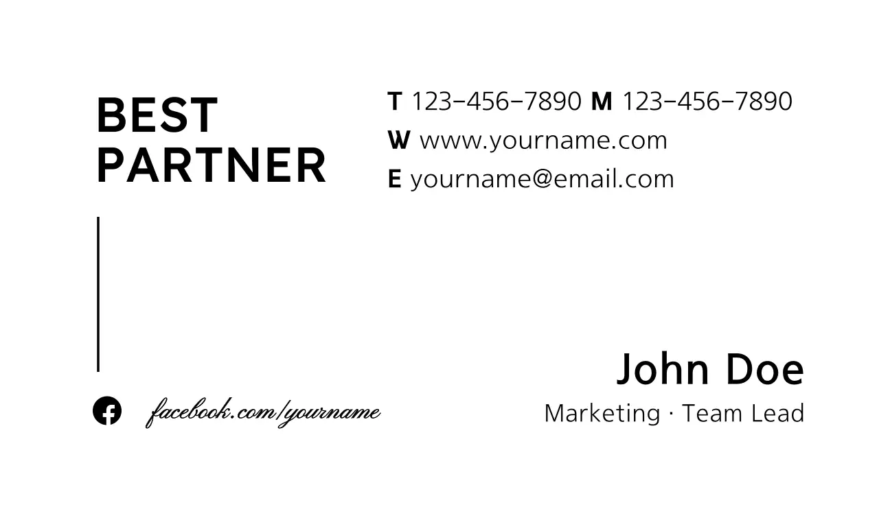 Black Modern Business Card
