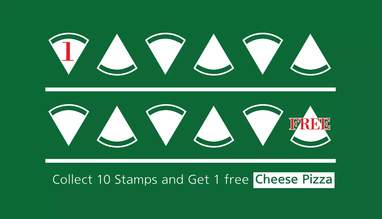 Green Minimal Pizza Promotion Business Card