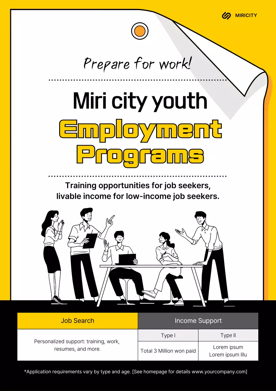 Yellow Modern Employment Promotion Poster