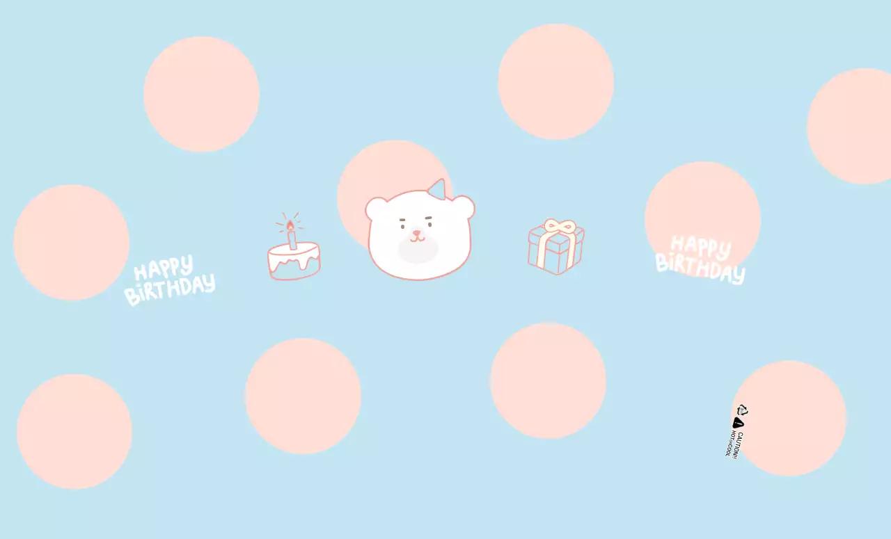 Gelas kertas lucu untuk pesta ulang tahun pastel