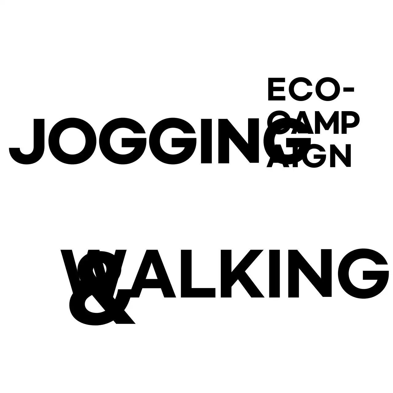 Black, eco-friendly campaign character and souvenir with campaign name