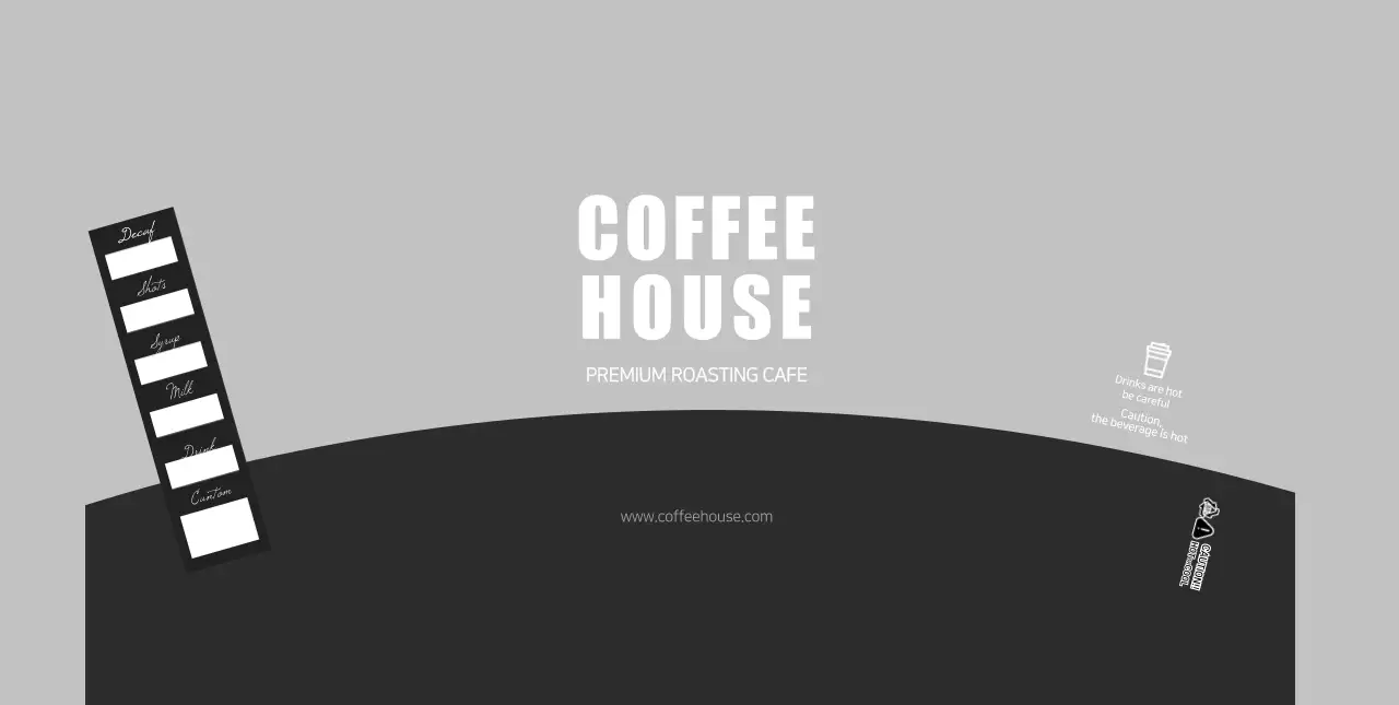 Monochrome Simple Symbol Café Paper Cups