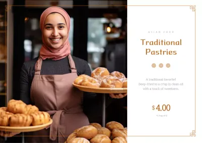 Beige Traditional Pastries Advertisement Poster
