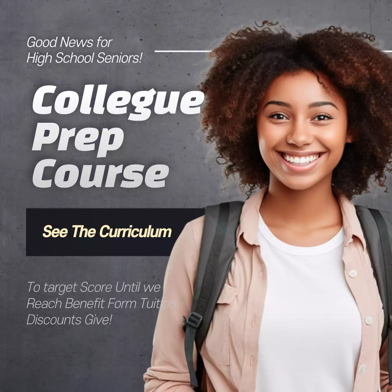 Blue Modern College Course Promotion Instagram Post