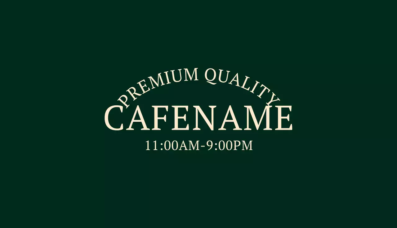 Green Classic Cafe Advertisement Business Card