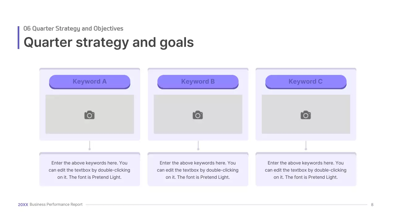 Purple, three-dimensional UI concept business presentation kit