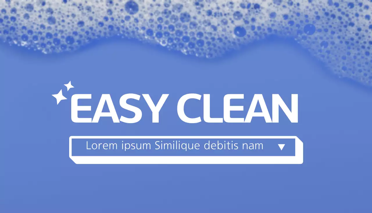 Cartão de visita promocional de limpeza minimalista azul