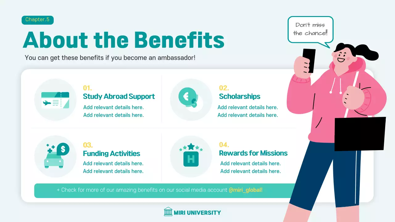 민트색의 유학생 프레테이션