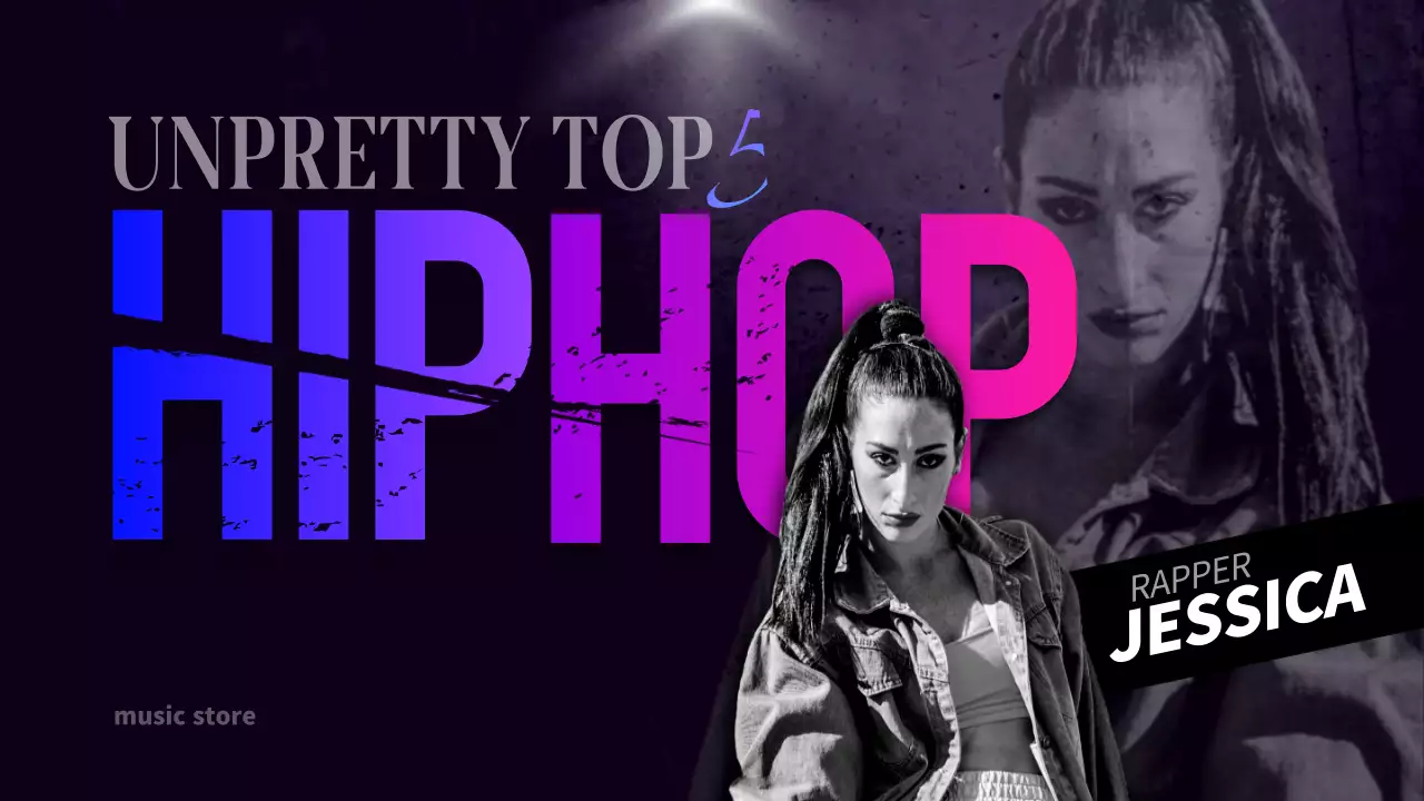 Hip music cover in blue and purple