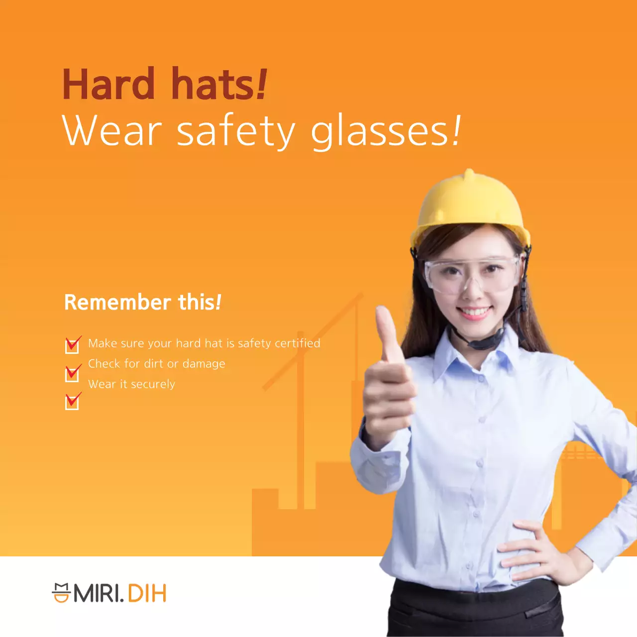 Biểu ngữ thông báo an toàn chuyên nghiệp của Orange