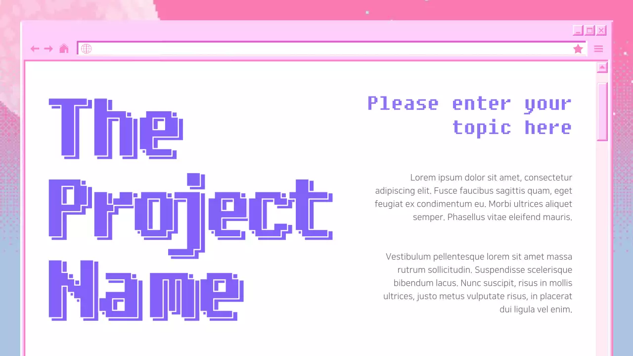 Presentasi Perencana Proyek Retro Ungu
