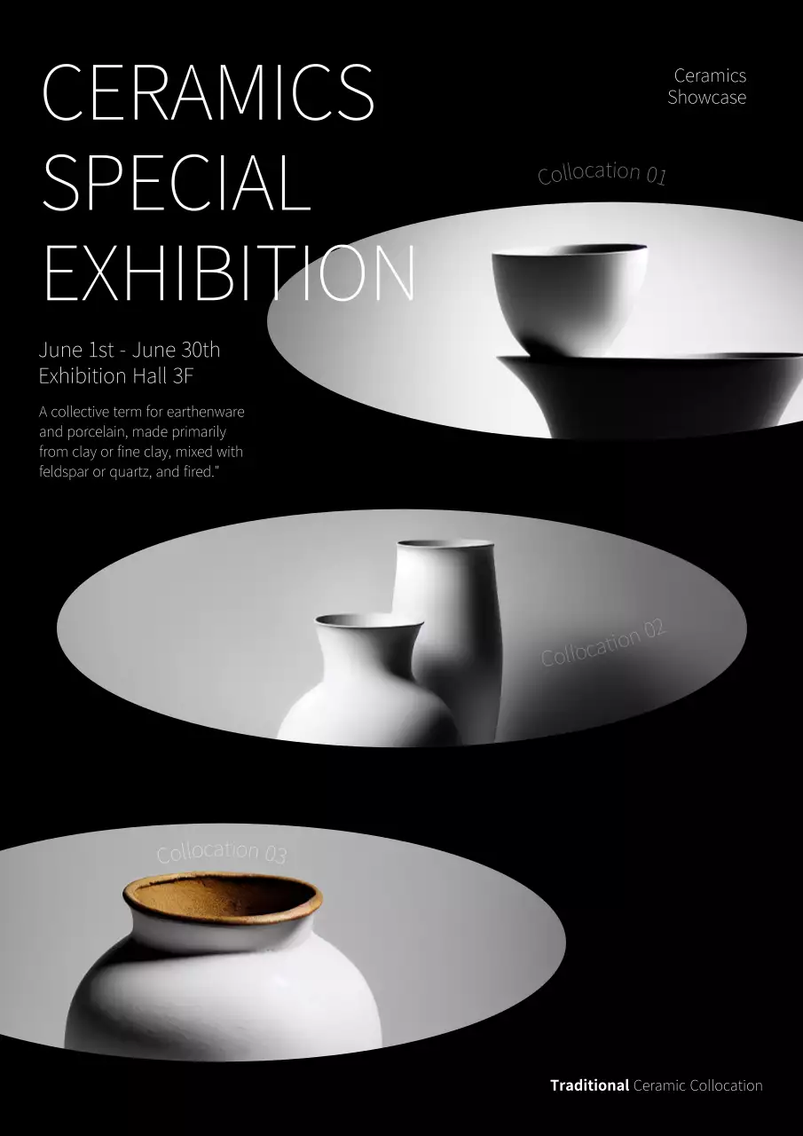 Black Traditional Ceramics Exhibition Poster