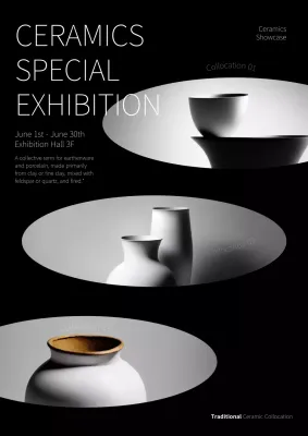 Black Traditional Ceramics Exhibition Poster