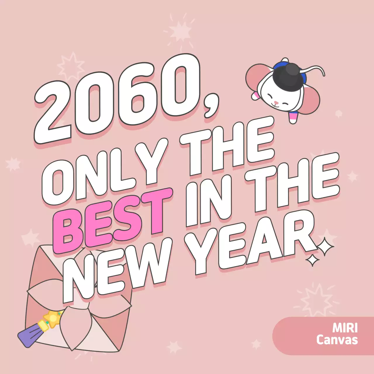 Mint Simple New Year's Card Instagram Post
