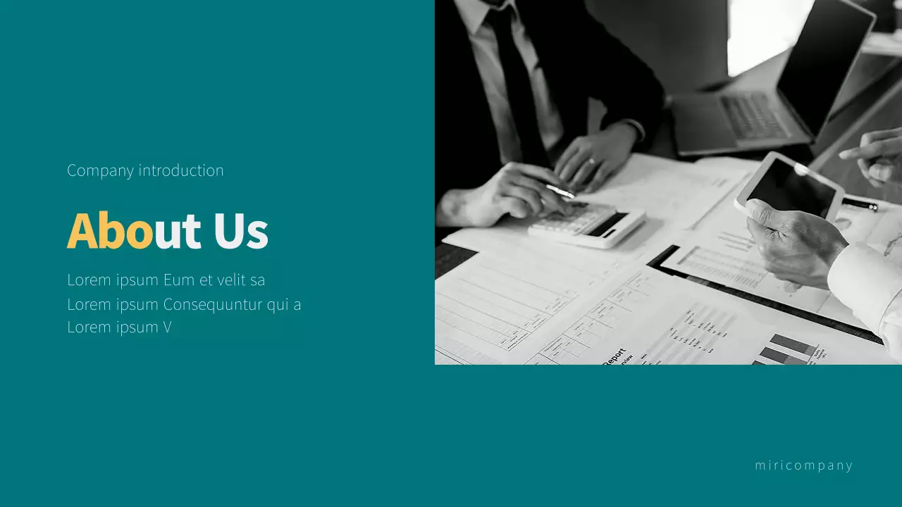 Teal Professional Business Report Presentation