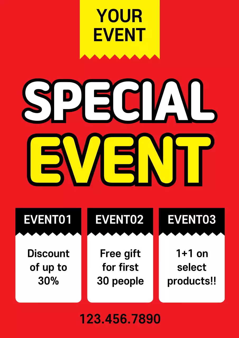 Red Bold Event Promotion Poster
