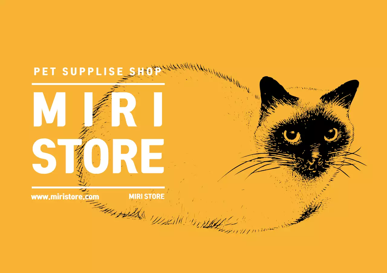 Poster Promosi Hewan Peliharaan Vintage Kuning