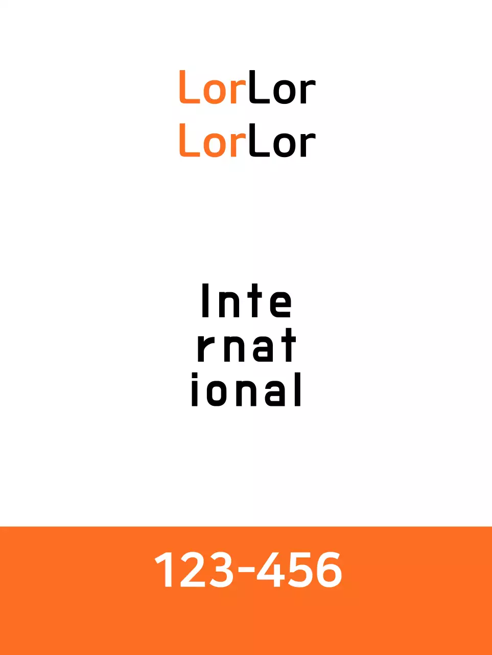 A simple banner in white and orange