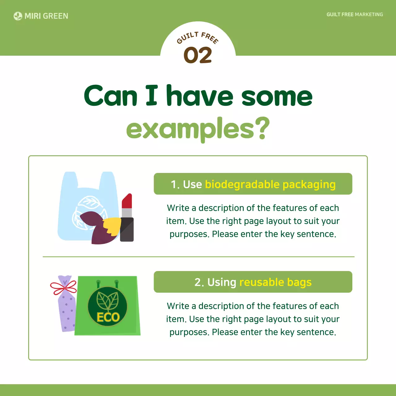 Carrossel Instagram de promoção do meio ambiente moderno verde