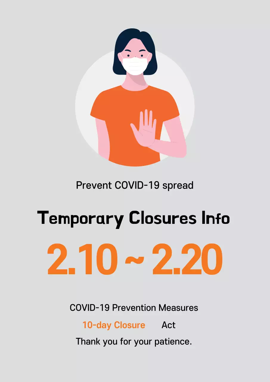 panduan pencegahan corona ilustrasi abu-abu-oranye