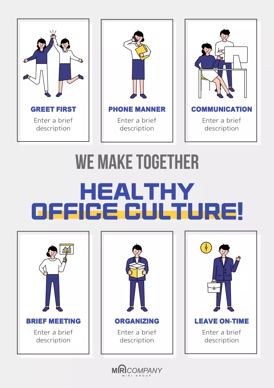 Grey Minimal Office Guideline Poster