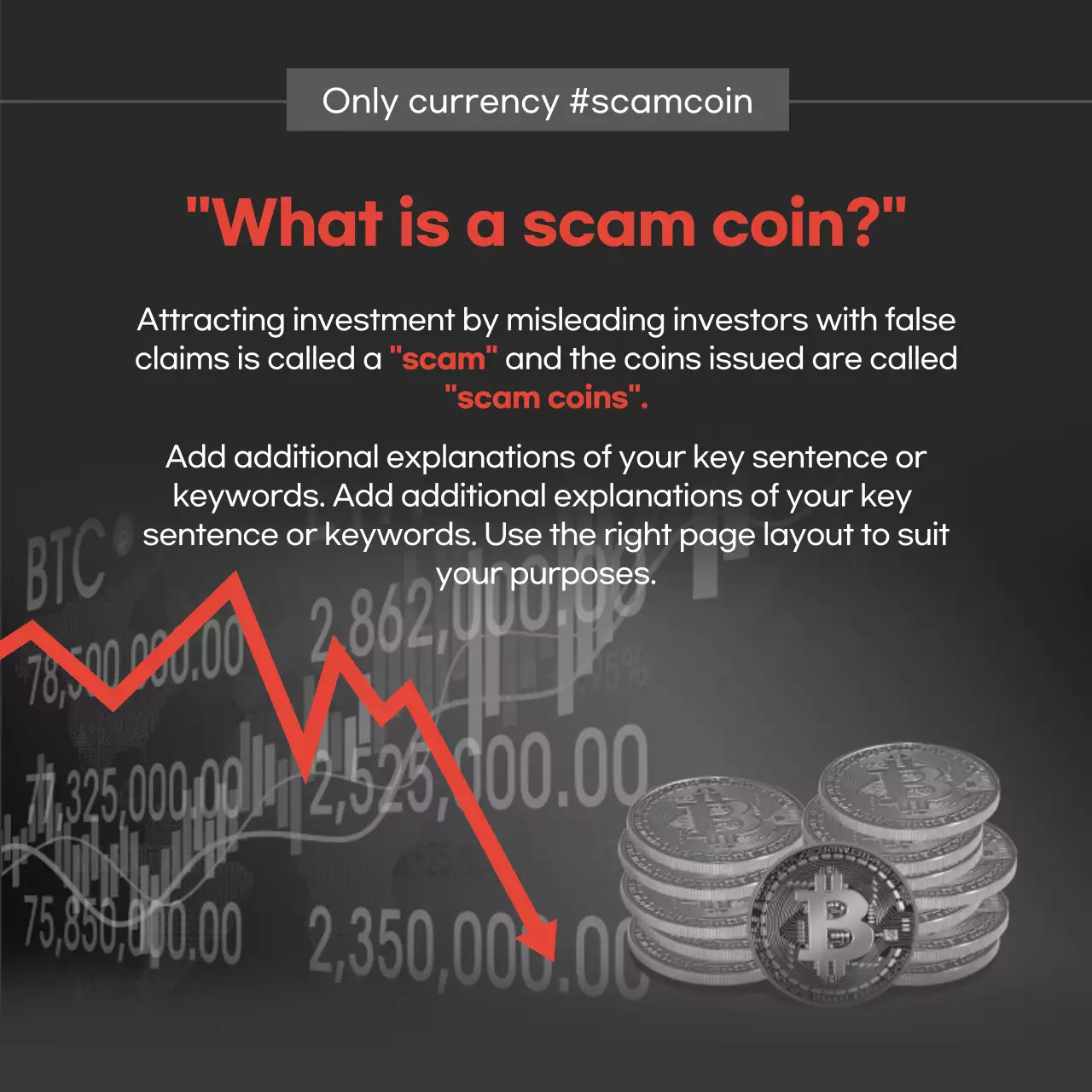 Black Modern Bitcoin Guide Instagram Carousel