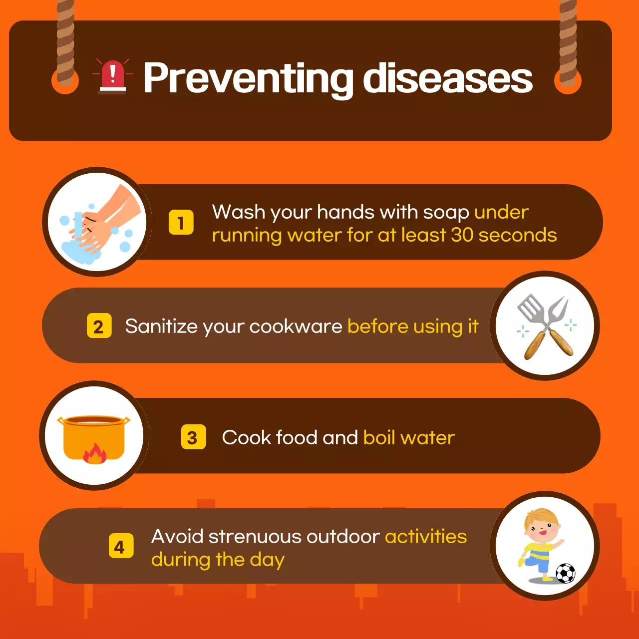 Orange Modern Health Guide Instagram Carousel