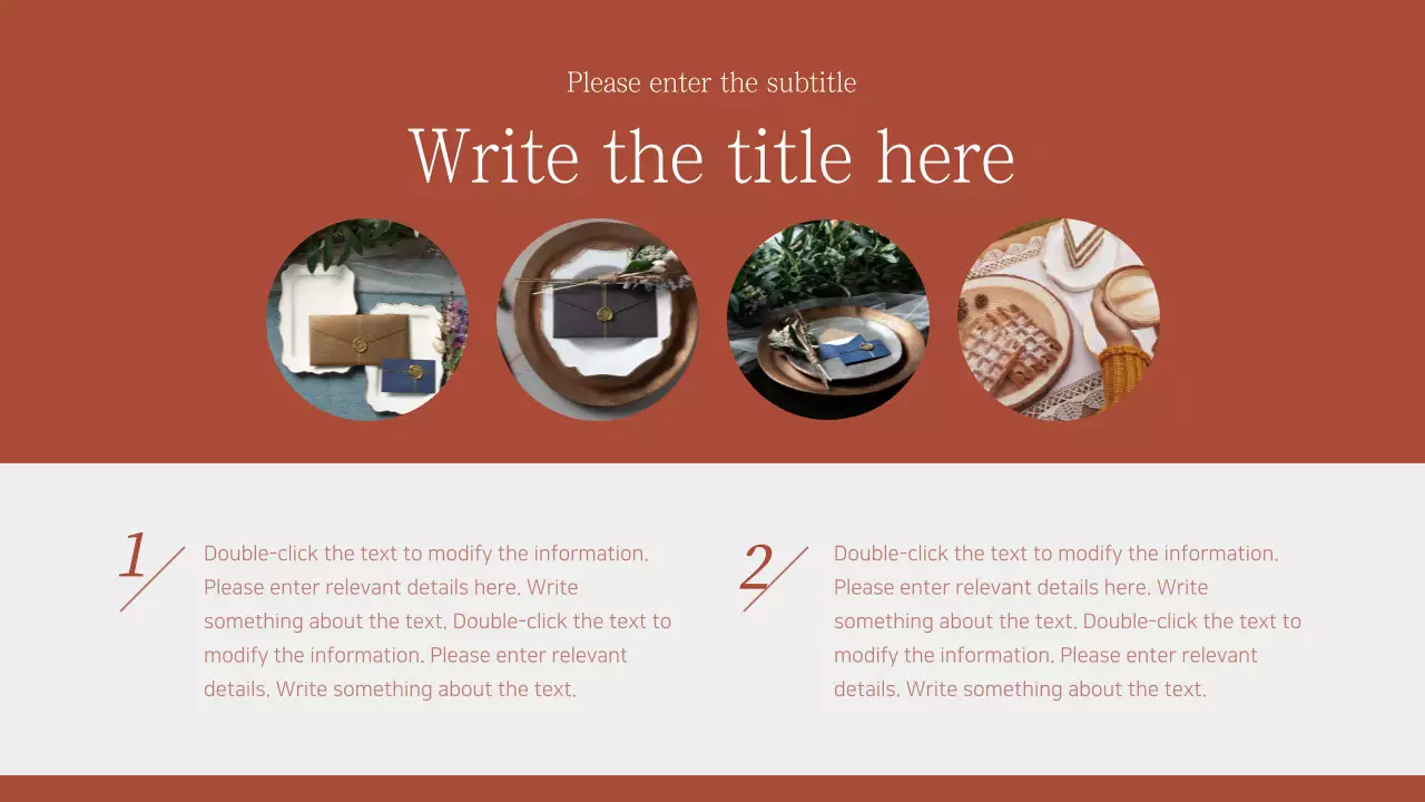 Photo layout in burgundy