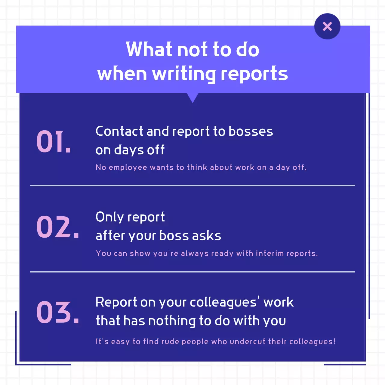 Blue and pink work life cardNews